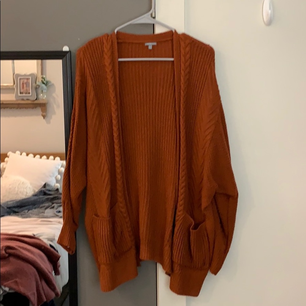 Rust Knit Cardigan
